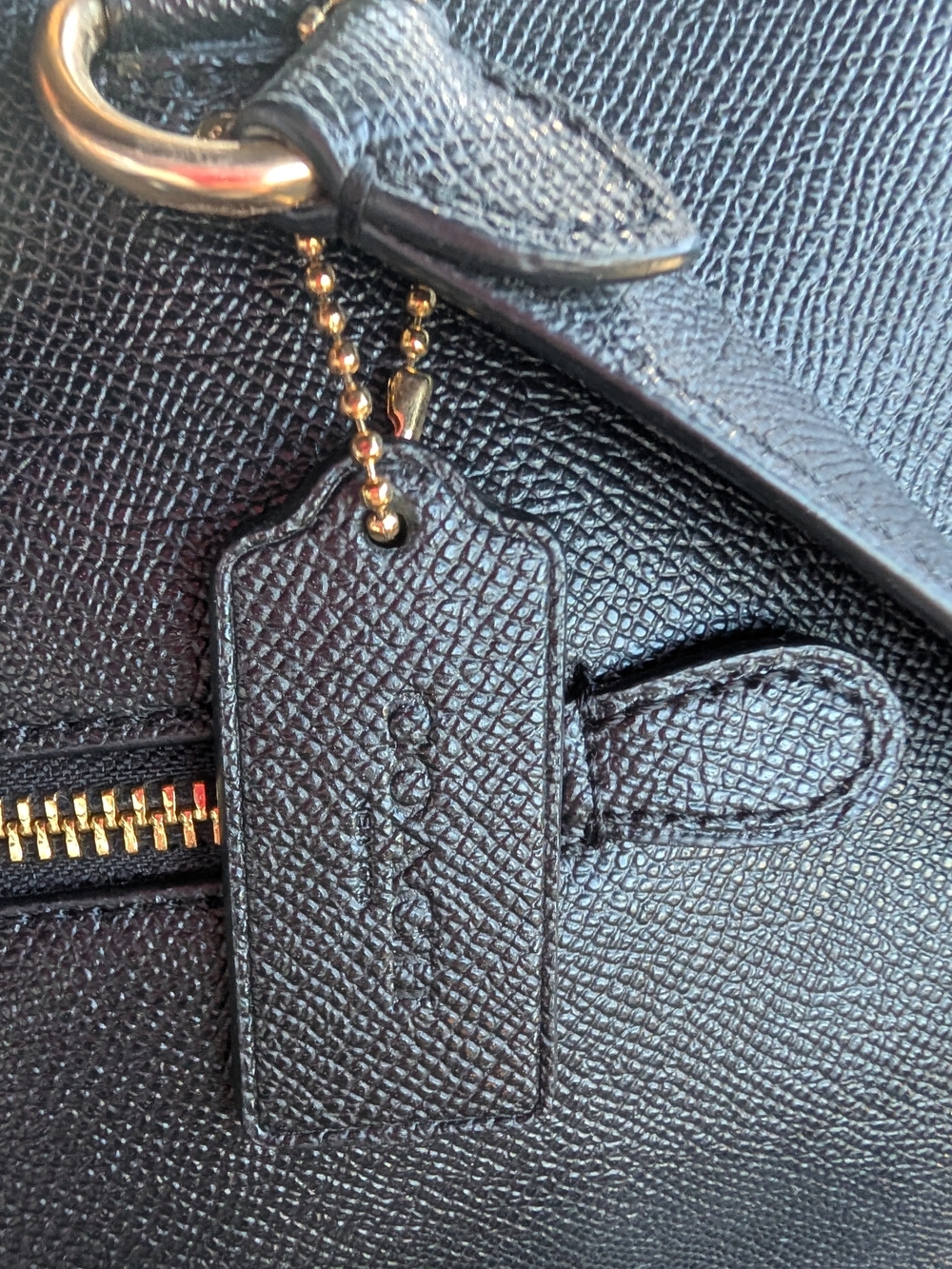 Coach Black Saffiano Leather Tote with Wallet - Picture 3 of 7